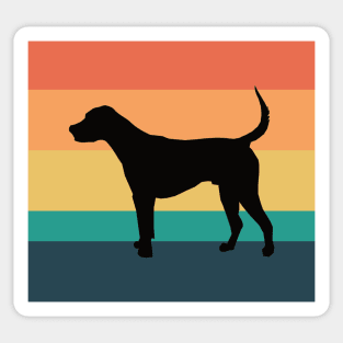 Foxhound Dog Silhouette Vintage Sunset Sticker